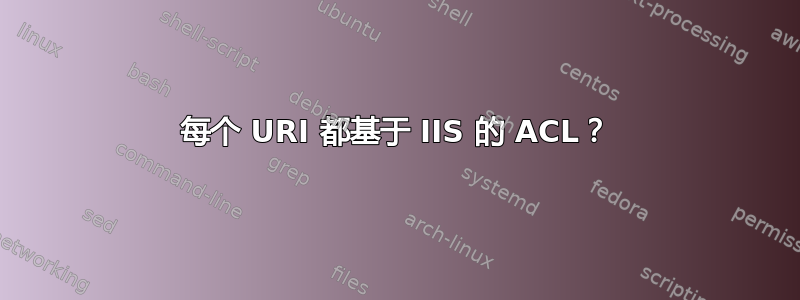 每个 URI 都基于 IIS 的 ACL？