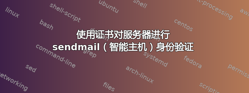 使用证书对服务器进行 sendmail（智能主机）身份验证