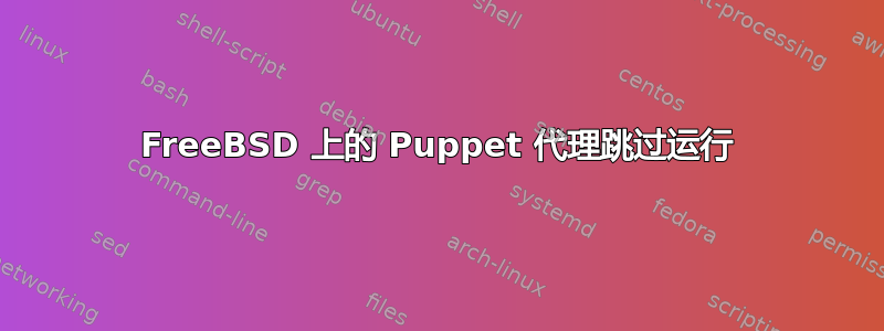 FreeBSD 上的 Puppet 代理跳过运行