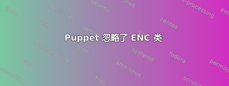 Puppet 忽略了 ENC 类