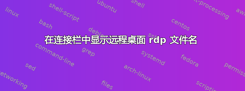 在连接栏中显示远程桌面 rdp 文件名