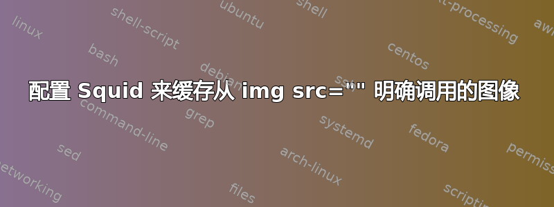 配置 Squid 来缓存从 img src="" 明确调用的图像