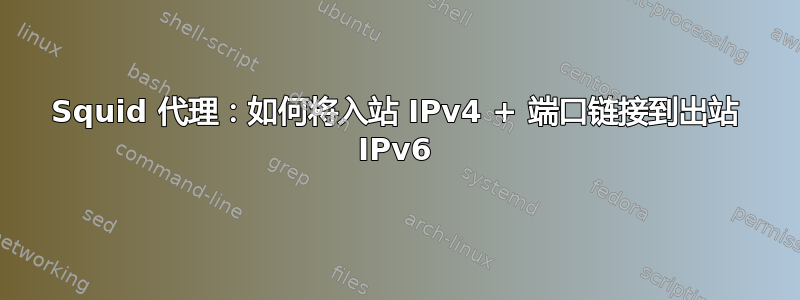 Squid 代理：如何将入站 IPv4 + 端口链接到出站 IPv6