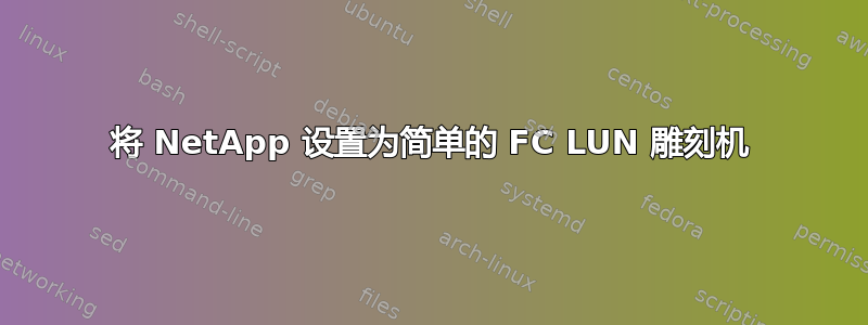 将 NetApp 设置为简单的 FC LUN 雕刻机