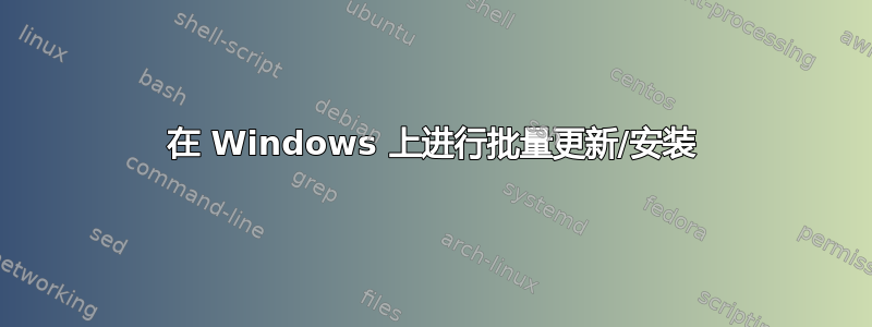 在 Windows 上进行批量更新/安装