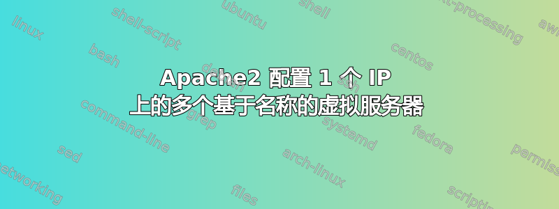 Apache2 配置 1 个 IP 上的多个基于名称的虚拟服务器