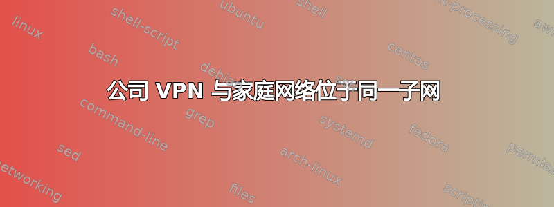 公司 VPN 与家庭网络位于同一子网