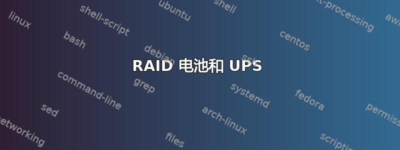 RAID 电池和 UPS