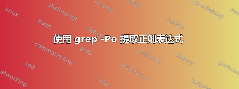 使用 grep -Po 提取正则表达式