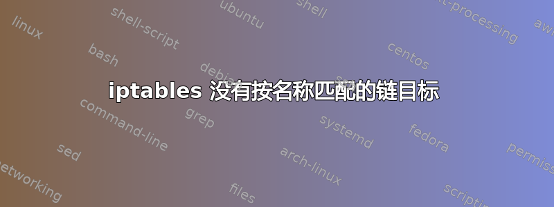 iptables 没有按名称匹配的链目标