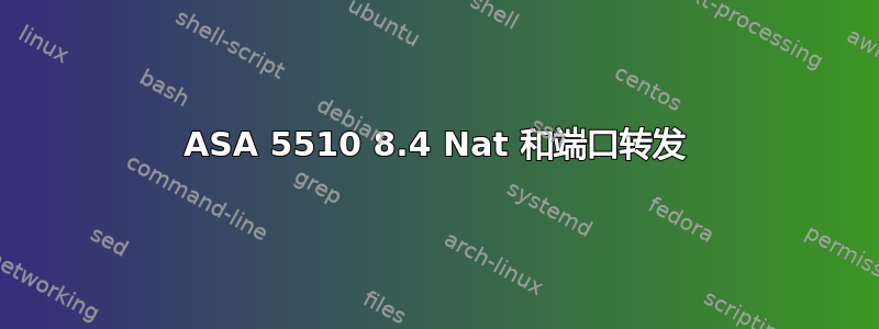 ASA 5510 8.4 Nat 和端口转发