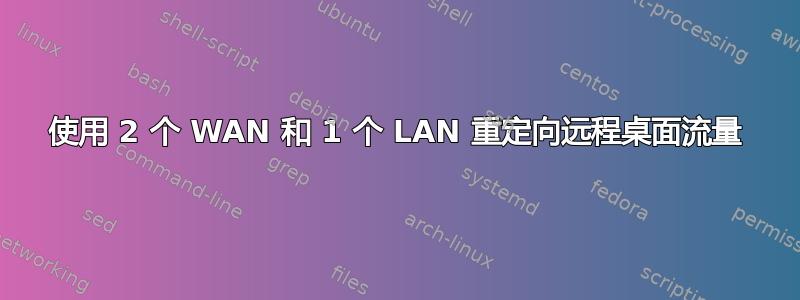 使用 2 个 WAN 和 1 个 LAN 重定向远程桌面流量