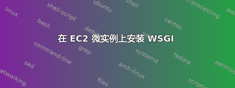 在 EC2 微实例上安装 WSGI