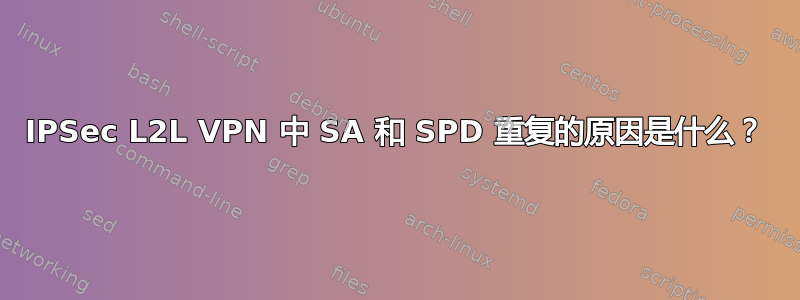 IPSec L2L VPN 中 SA 和 SPD 重复的原因是什么？