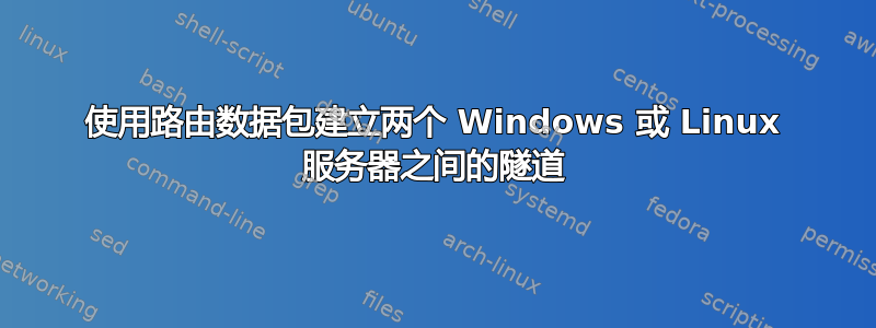 使用路由数据包建立两个 Windows 或 Linux 服务器之间的隧道