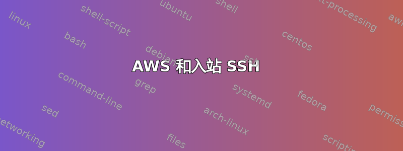 AWS 和入站 SSH 