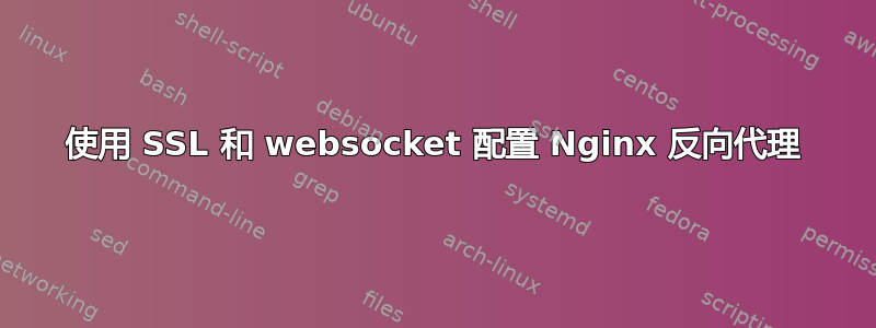 使用 SSL 和 websocket 配置 Nginx 反向代理