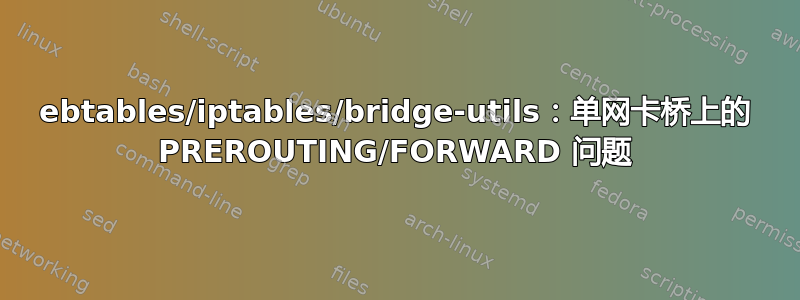 ebtables/iptables/bridge-utils：单网卡桥上的 PREROUTING/FORWARD 问题