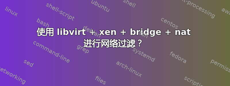 使用 libvirt + xen + bridge + nat 进行网络过滤？