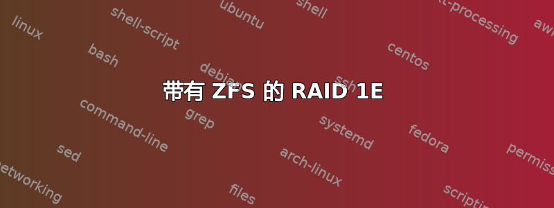 带有 ZFS 的 RAID 1E