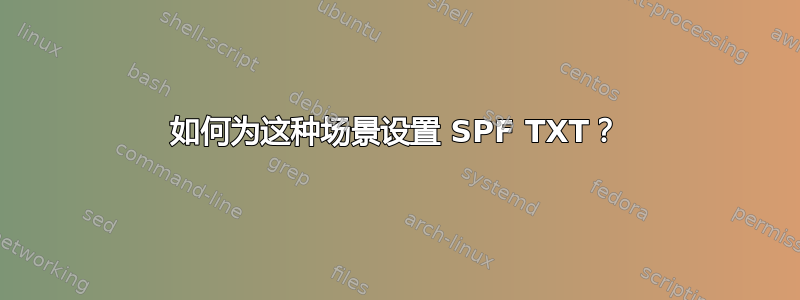 如何为这种场景设置 SPF TXT？