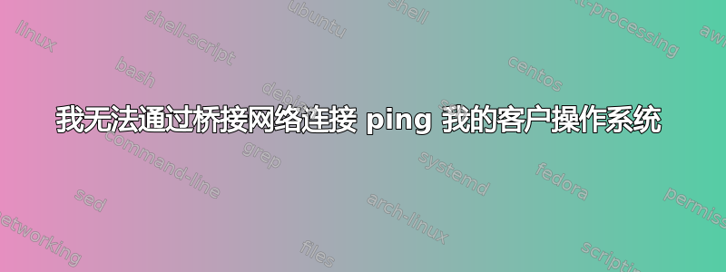 我无法通过桥接网络连接 ping 我的客户操作系统