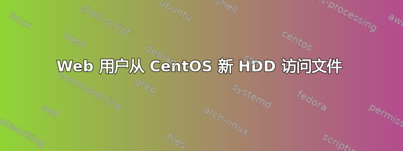 Web 用户从 CentOS 新 HDD 访问文件