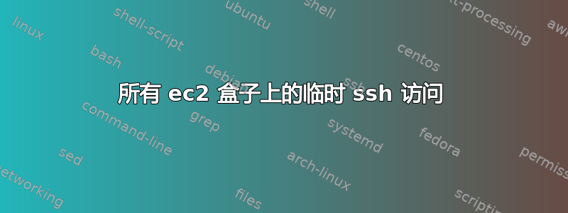 所有 ec2 盒子上的临时 ssh 访问