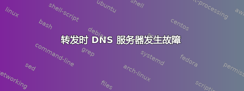 转发时 DNS 服务器发生故障