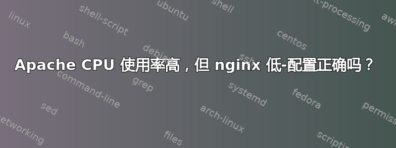 Apache CPU 使用率高，但 nginx 低-配置正确吗？