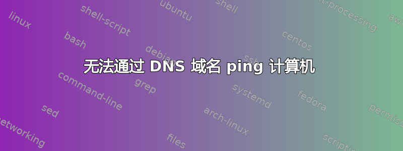 无法通过 DNS 域名 ping 计算机