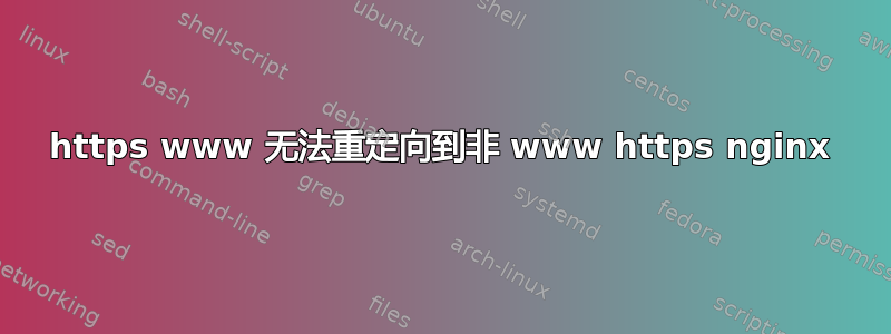 https www 无法重定向到非 www https nginx