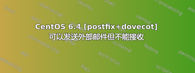 CentOS 6.4 [postfix+dovecot] 可以发送外部邮件但不能接收