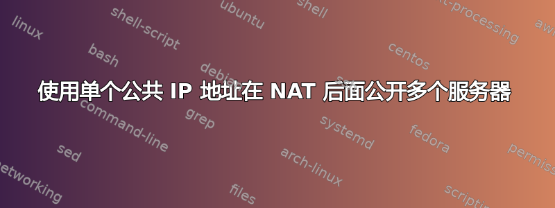 使用单个公共 IP 地址在 NAT 后面公开多个服务器