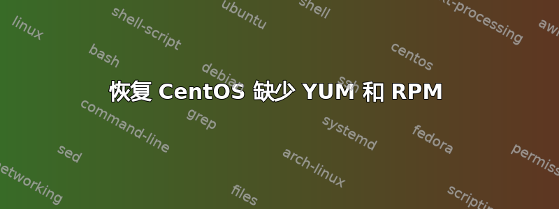 恢复 CentOS 缺少 YUM 和 RPM