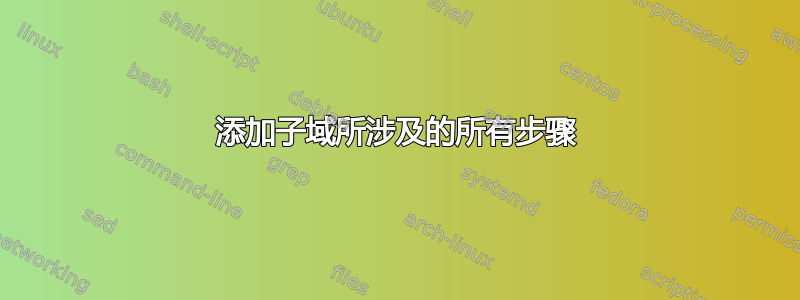 添加子域所涉及的所有步骤