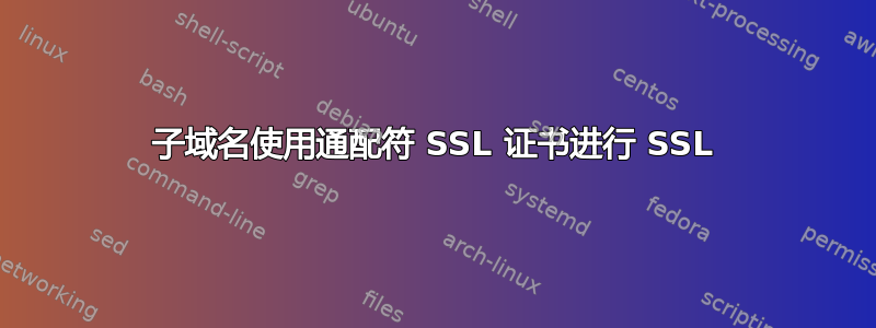 子域名使用通配符 SSL 证书进行 SSL