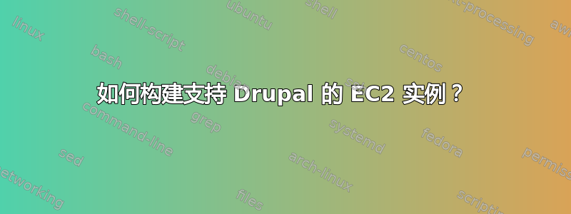 如何构建支持 Drupal 的 EC2 实例？