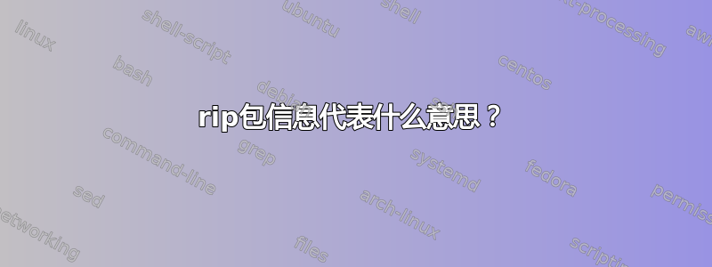 rip包信息代表什么意思？