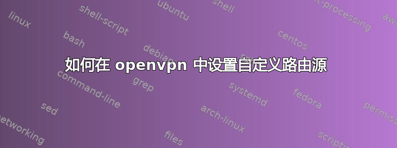 如何在 openvpn 中设置自定义路由源