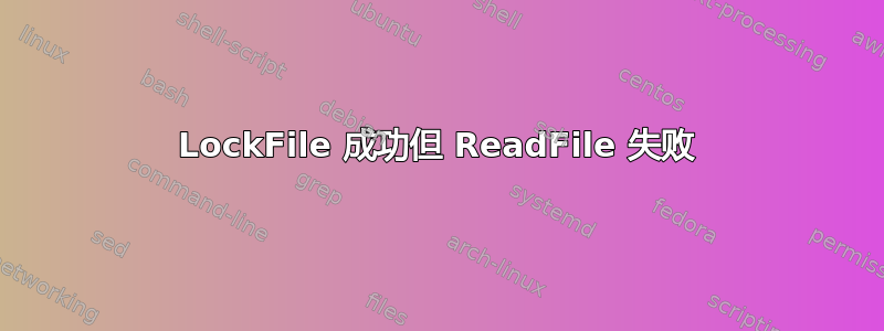 LockFile 成功但 ReadFile 失败