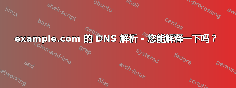 example.com 的 DNS 解析 - 您能解释一下吗？