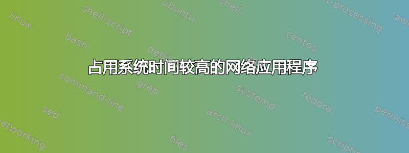 占用系统时间较高的网络应用程序