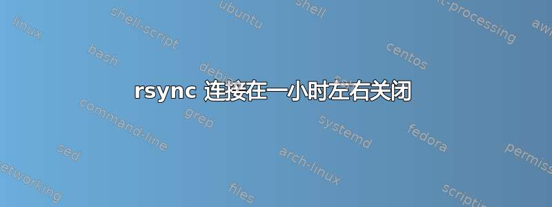 rsync 连接在一小时左右关闭