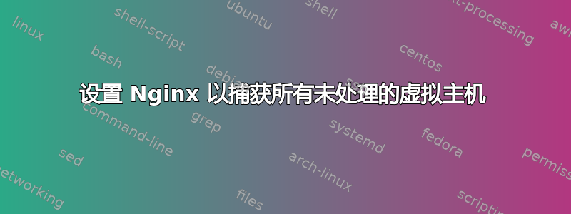 设置 Nginx 以捕获所有未处理的虚拟主机