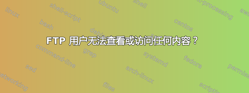 FTP 用户无法查看或访问任何内容？