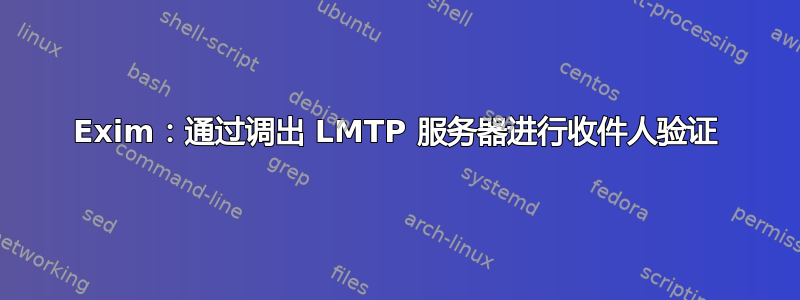 Exim：通过调出 LMTP 服务器进行收件人验证