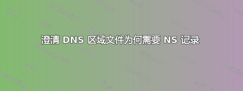 澄清 DNS 区域文件为何需要 NS 记录