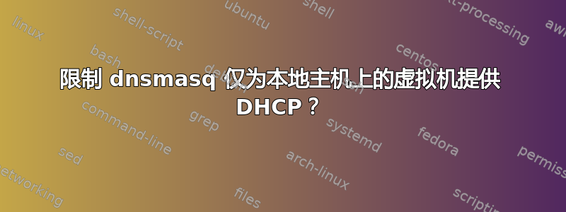 限制 dnsmasq 仅为本地主机上的虚拟机提供 DHCP？