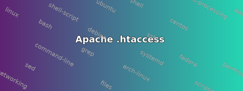 Apache .htaccess